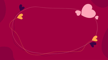 ABSTRACT BACKGROUND WITH COPY SPACE AREA LOVE HAND DRAWN ORGANIC SHAPES. PASTEL PINK COLOR FLAT DESIGN VECTOR TEMPLATE FOR WALLPAPER, COVER DESIGN