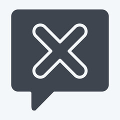 Obraz premium Icon Ask. related to Exclamation symbol. glyph style. design editable