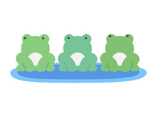 カエル  イラストセット