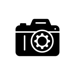 Camera with gear inside symbolizing technical aspects of photography and video production