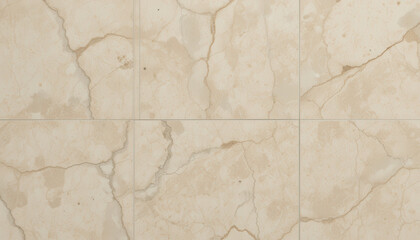 Fototapeta premium Close-up of a light-colored marble tile with natural veining.