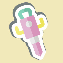 Sticker Jack Hammer. related to Civil Engineering symbol. editable