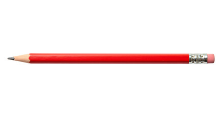 A red pencil isolated on transparent background PNG