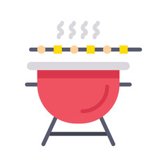 BBQ icon vector image. Suitable for mobile apps, web apps and print media.
