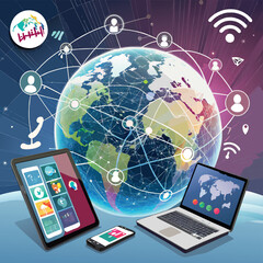 social network concept. Global day