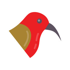 Crimson Sunbird icon vector image. Suitable for mobile apps, web apps and print media.