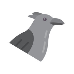 Crow icon vector image. Suitable for mobile apps, web apps and print media.