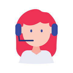 Customer Operator icon vector image. Suitable for mobile apps, web apps and print media.