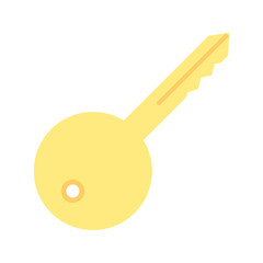 Door Key icon vector image. Suitable for mobile apps, web apps and print media.
