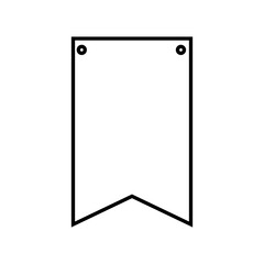 Banner bunting birthday party icon vector. bunting banner illustration sign or symbol.