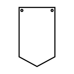 Banner bunting birthday party icon vector. bunting banner illustration sign or symbol.