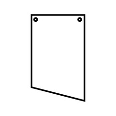 Banner bunting birthday party icon vector. bunting banner illustration sign or symbol.