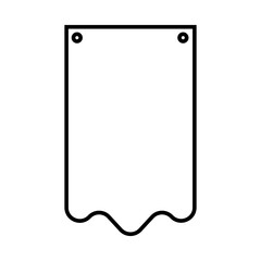 Banner bunting birthday party icon vector. bunting banner illustration sign or symbol.