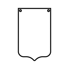 Banner bunting birthday party icon vector. bunting banner illustration sign or symbol.