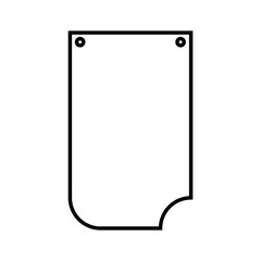 Banner bunting birthday party icon vector. bunting banner illustration sign or symbol.