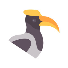 Hornbill icon vector image. Suitable for mobile apps, web apps and print media.