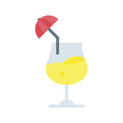 Juice Glass icon vector image. Suitable for mobile apps, web apps and print media.