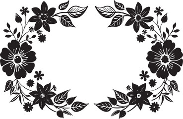 Floral Wreath Circle Vector Design
