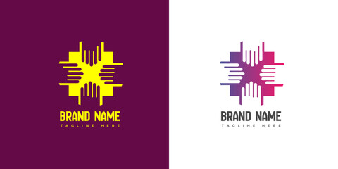 Abstract Group of People Hands in Circle Logo. Concept of teamwork Logo Vector ideal for branding, identity, web, print, apps, and modern professional use in creative business projects