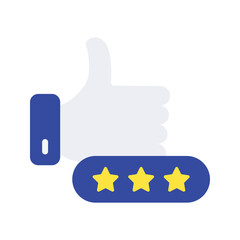 Positive Review icon vector image. Suitable for mobile apps, web apps and print media.