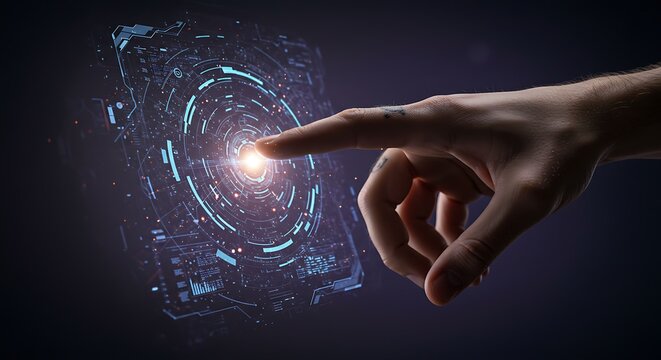 Digital Screen Touch Hand Interface Light