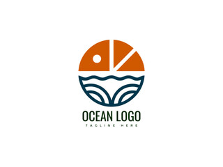 Simple Ocean Logo Design Template ideal for branding, identity, web, print, apps, and modern professional use in creative business projects