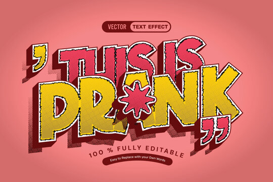 Comic Prank  Vector Text Effect