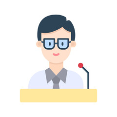 Professor icon vector image. Suitable for mobile apps, web apps and print media.