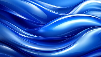Obraz premium Abstract Blue Liquid Wave Background