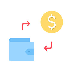 Refund icon vector image. Suitable for mobile apps, web apps and print media.