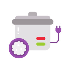 Rice Cooker icon vector image. Suitable for mobile apps, web apps and print media.