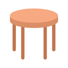 Round Table icon vector image. Suitable for mobile apps, web apps and print media.
