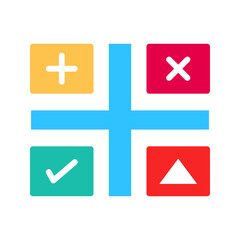 Fototapeta premium SWOT icon vector image. Suitable for mobile apps, web apps and print media.