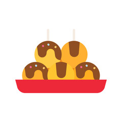 Takoyaki icon vector image. Suitable for mobile apps, web apps and print media.