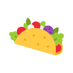 Taco icon vector image. Suitable for mobile apps, web apps and print media.