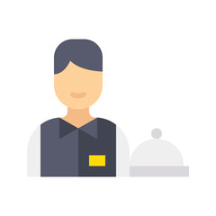Waiter icon vector image. Suitable for mobile apps, web apps and print media.