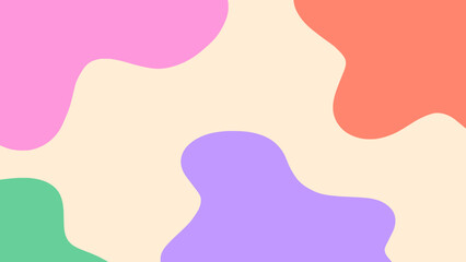 Abstract background with pastel colorful wave elements suitable for presentation, card, banner and web templates.