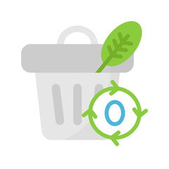 Zero Waste icon vector image. Suitable for mobile apps, web apps and print media.