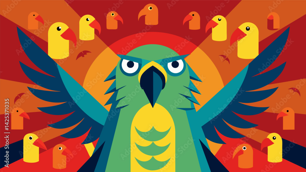 Aufkleber a propaganda parrot with a seemingly endless repertoire of doom and gloom predictions never having e