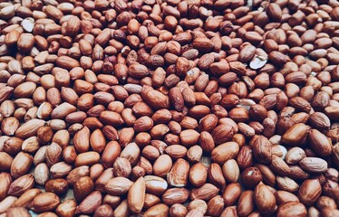 a photo of peanuts being dried
