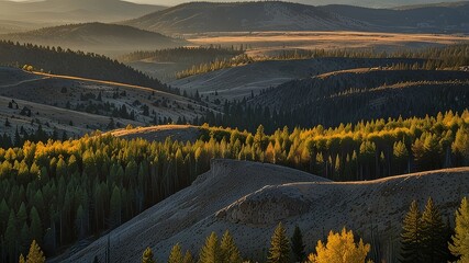 An overlooking landscape of Gates of the Mountain in Helena National Forest, Montana