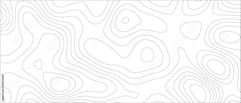 Aufkleber abstract topographic map background geographic line. minimalist, monochrome topographic contour map 