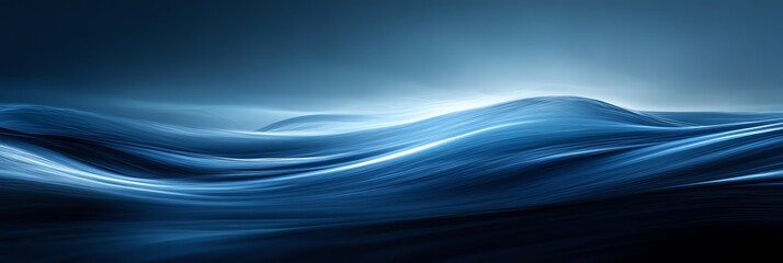 Fototapeta premium Abstract Blue Sea Wave Pattern with Dynamic Water Flowing Motion