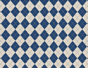 하늘색의 다이아몬드 아가일 패턴