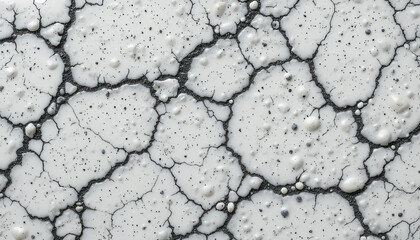 Fototapeta premium Abstract texture with cracks and bubbles on a light surface.