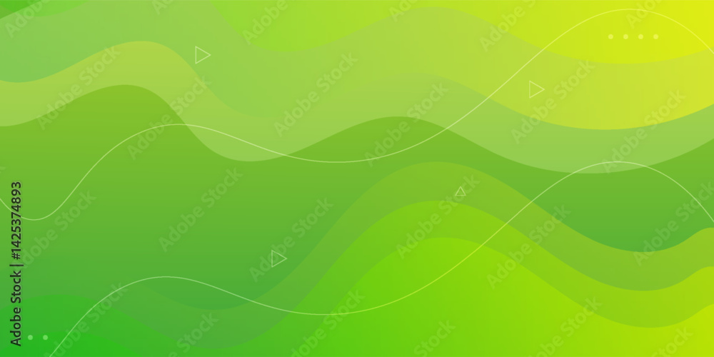 Aufkleber abstract green and yellow color background. dynamic shapes composition. eps10 vector