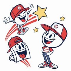 vector Creative Kids Sharing Ideas. Cartoon Vector Concept.