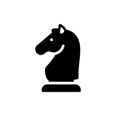 Chess Knight Piece Profile - Flat Icon