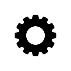 Gear Cog with Visible Teeth Single Flat Icon