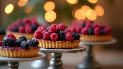 The best-selling and delicious dessert sweets on the table, set in an unusual background